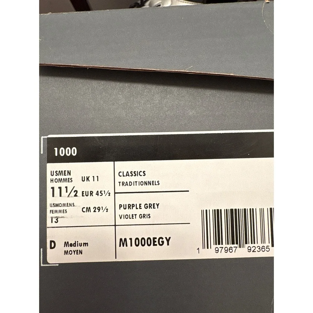 New Balance 1000 Men's Purple Grey Classic Retro Sneakers Shoes Size 11.5 - Picture 7 of 7